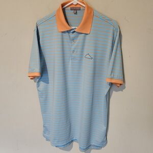 Peter Millar Summer Comfort Golf Polo Shirt  - Size Medium - Striped